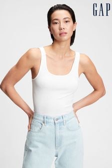 Blanco - Camiseta sin mangas con escote redondo de canalé de Gap (782382) | 11 €