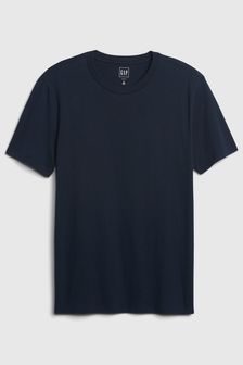 Niebieski - Gap Classic Cotton Crew Neck Short Sleeve T-shirt (782792) | 65 zł