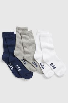 Gap Grey Kids Crew Logo Socks 3-Pack (783013) | €9