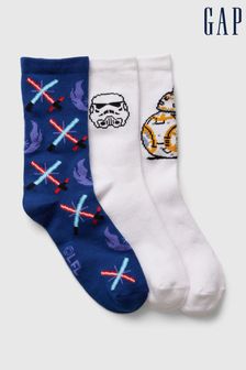 Gap Blue Kids Star Wars Crew Socks 3-Pack (783082) | €9