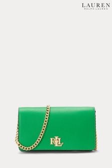 Lauren Ralph Lauren Leather Cross-Body Chain Logo Bag (783279) | $285