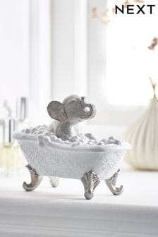 Grey Bathing Elephant Ornament (783645) | 67 SAR
