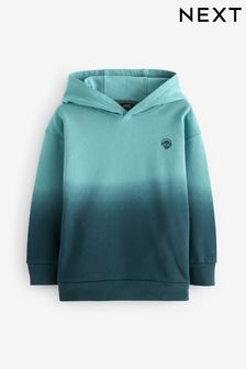 Blue and green tie dye hoodie top