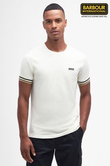 Weiß - Barbour® International Cooper T-Shirt mit Zierstreifen (784968) | 30 €