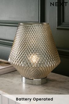 Champagne Gold Battery Operated Large Tapered Ambient Lamp (785302) | €63