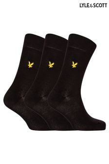 Noir - Lot de trois paires de chaussettes Lyle & Scott   (785369) | €18