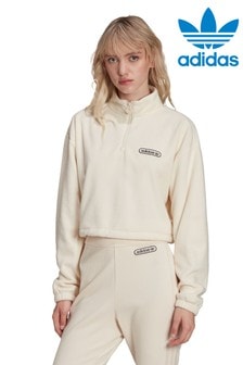 adiads Originals Vintage Sports Sweatshirt mit kurzem Reißverschluss, Creme (785802) | 29 €