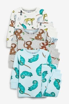 3 Pack Animal Print Snuggle Pyjamas (9mths-7yrs)