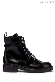 AllSaints Black Donita Ankle Calf Boots (785992) | $376