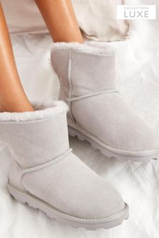 Grey Collection Luxe Shearling Fur Boot Slippers (786422) | kr699