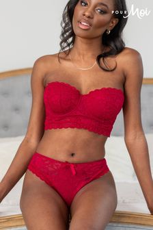 Pour Moi Red Lingerie Rebel High Leg Knickers (786857) | $31