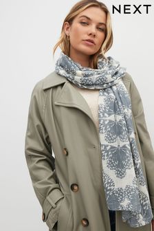 Blue/White Butterfly Lightweight Scarf (787027) | €9.50