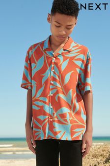 Hawaiian紅色 - 短袖印花襯衫 (3-16歲) (787332) | NT$530 - NT$750