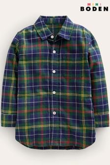Boden Blue Brushed Flannel Check Shirt (787642) | kr490 - kr590