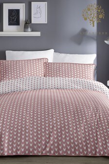 Parure taie d'oreiller et housse de couette Appletree Dari en coton imprimé géométrique à liserés