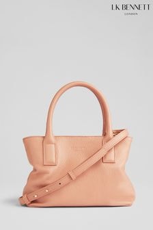 LK Bennett Pink Mini Grainy Leather Tote Bag (788093) | $427