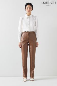 LK Bennett Hardy Faux Leather Trousers (788264) | OMR103