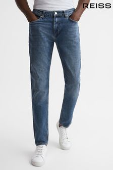 Reiss Mid Blue Athens Mid Rise Tapered Jeans (788317) | 196 €