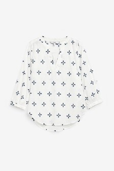 Chemisier à enfiler avec manches 3/4