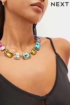 Rainbow Stone Statement Necklace (789233) | €14.50