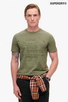 أخضر - Superdry Embossed Vl Graphic T-shirt (789637) | ر.ق148