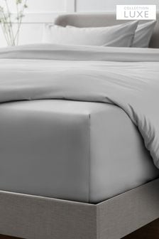 Silver Grey Collection Luxe 400 Thread Count Extra Deep Fitted 100% Egyptian Cotton Sateen Deep Fitted Sheet