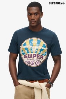 Superdry Eclipse Navy 100% Cotton Gasoline Workwear T-Shirt (790517) | $51