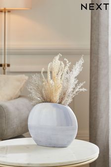 Iridescent Lustre Glaze Textured Slim Flower Vase