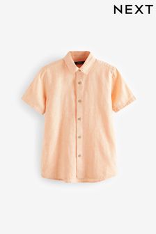 Peach Pink Linen Blend Shirt (3mths-16yrs) (791534) | €14 - €22