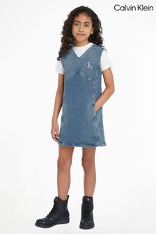 Niebieska dziecięca sukienka Calvin Klein bez rękawów (791645) | 267 zł