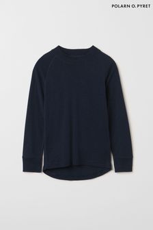 Polarn O. Pyret Blue Merino Wool Top (791854) | €37
