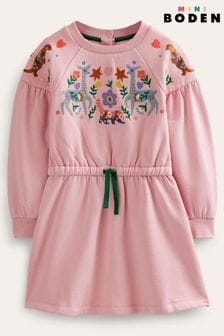 Boden Pink Embroidered Sweatshirt Dress (792129) | kr680 - kr770