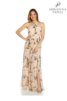 שמלת נשף משיפון עם הדפס פרחים של Adrianna Papell בוורוד (792423) | ‏1,206 ₪