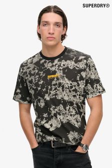 Superdry Green Loose Utility Camo Graphic 100% Cotton T-Shirt (792540) | $60