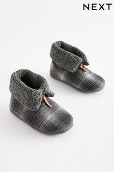 Grey Printed Zip Slipper Boots (792589) | €12.50