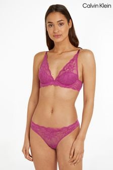 Пурпурный - Кружевной бюстгальтер с глубоким вырезом Calvin Klein Seductive Comfort (792678) | €31