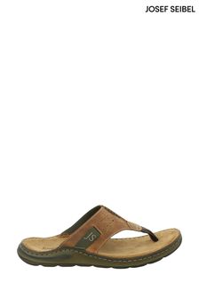 Josef Seibel Brown Maverick Toe Post Sandals (793706) | kr1,026