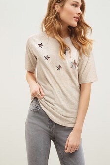 T-shirt coupe longue à manches raglan