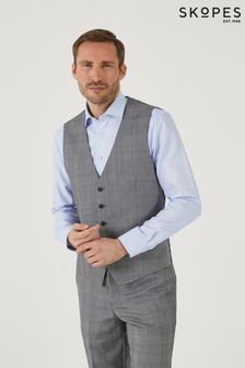 Skopes Buxton Grey Check Suit Waistcoat (793837) | SGD 126