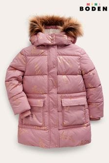 Boden Pink Longline Padded Coat (793857) | $99 - $108