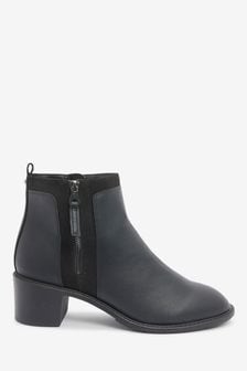 Black Forever Comfort® Chunky Heeled Zip Boots (793969) | 14 €
