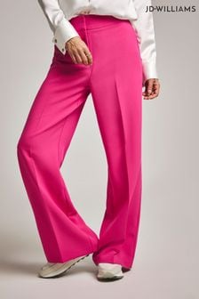 Magisculpt by JD Williams Pink Wide Leg Crepe Trousers (794259) | LEI 221