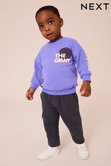 Lilac Purple Sweatshirt and Utility Jogger 2 Piece Set (3mths-7yrs) (794345) | €25 - €30