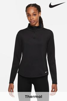 Черный - Топ для бега с короткой молнией Nike Therma-fit (794360) | €69