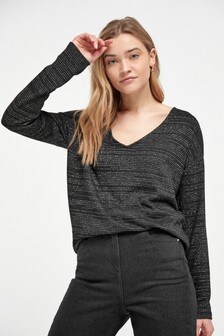 Haut à manches longues aspect laine