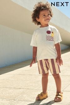 סגול - סט חולצה ומכנסיים קצרים (3 חודשים עד גיל 7) (794637) | ‏46 ‏₪ - ‏63 ‏₪