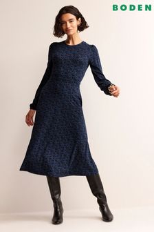 Boden Blue Camille Jersey Midi Dress (795510) | ₪ 402