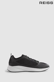 أسود - أحذية رياضية للجري منسوجة Hybrid من Reiss Adison (795846) | 126 ر.ع
