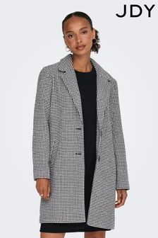 JDY Black Dogtooth Tailored Coat (795986) | SGD 135