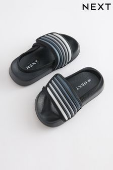 黑色 - 黏扣式條紋拖鞋 (796536) | NT$310 - NT$440